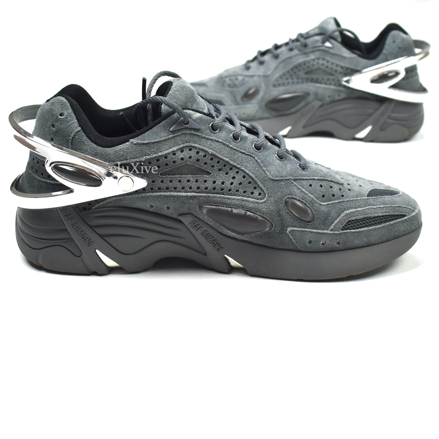Raf Simons - Gray Suede Cylon-21 Runner Sneakers