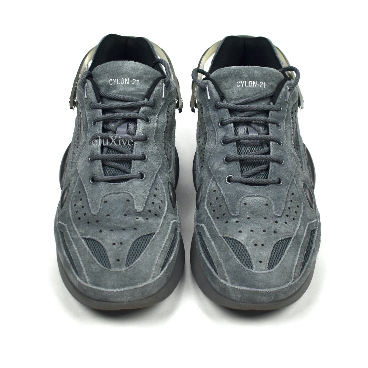 Raf Simons - Gray Suede Cylon-21 Runner Sneakers