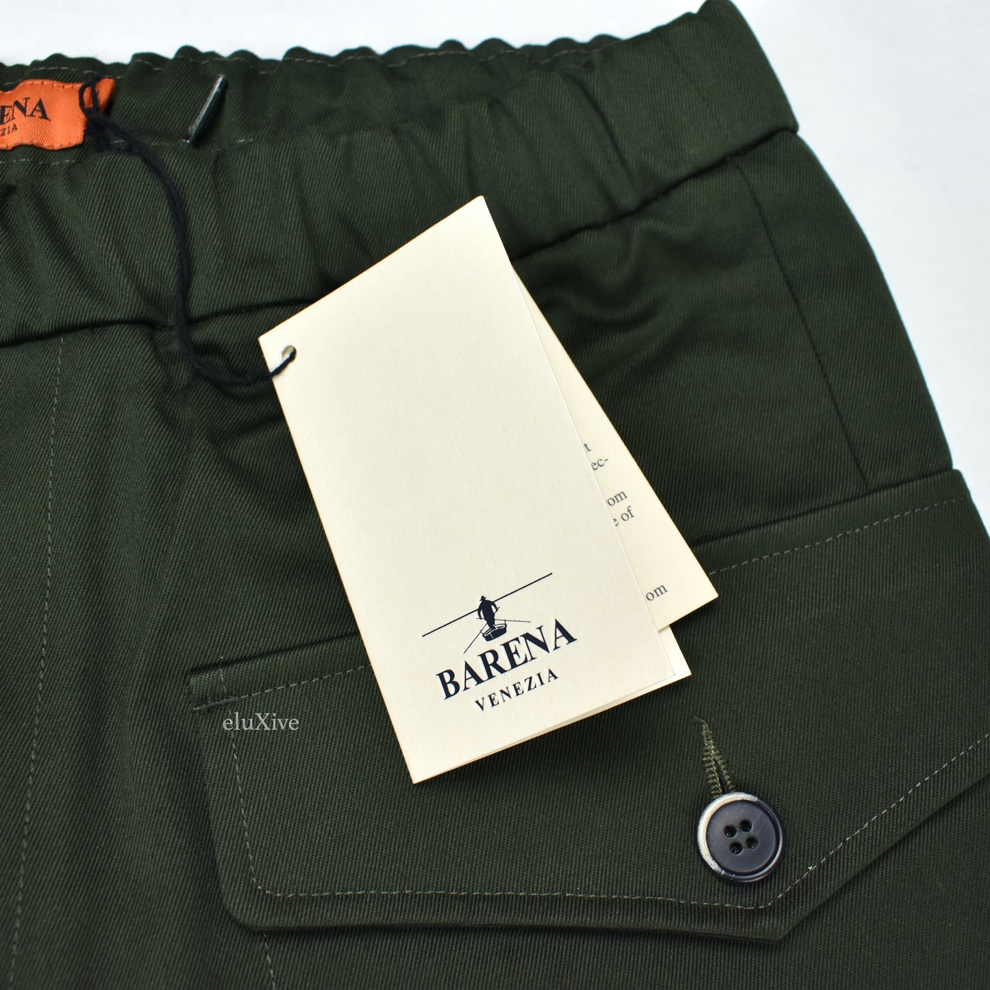Barena - Dark Olive Heavyweight Twill Lounge Pants