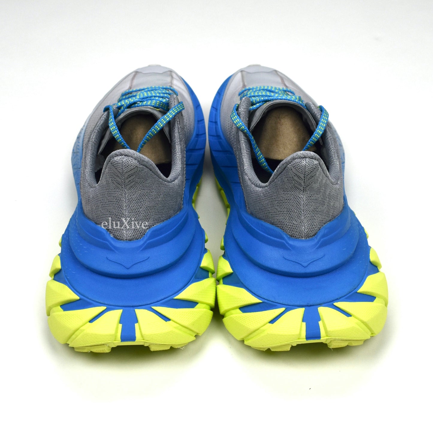 Hoka One One - Tennine Running Sneakers (Gray/Blue/Yellow)