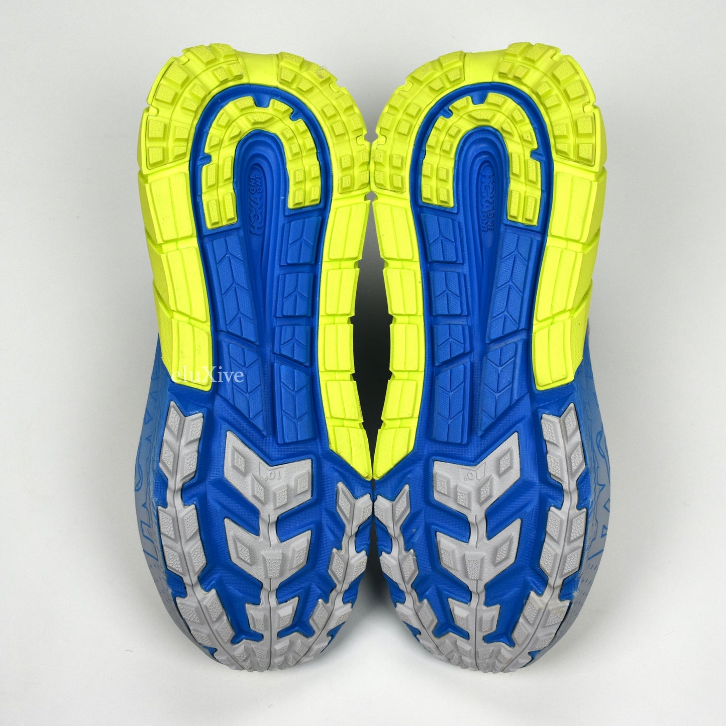 Hoka One One - Tennine Running Sneakers (Gray/Blue/Yellow)