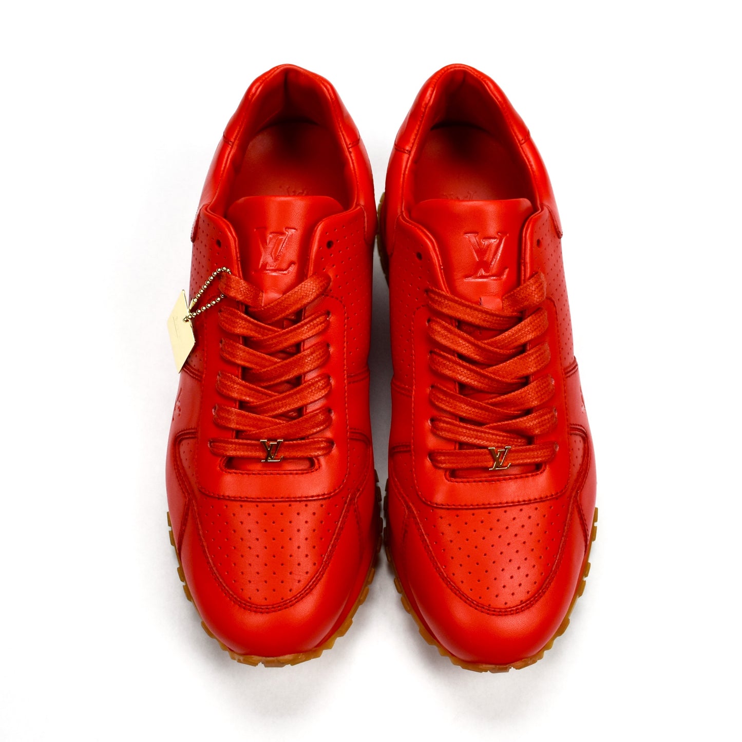 Louis Vuitton x Supreme - Red Leather Run Away Sneakers