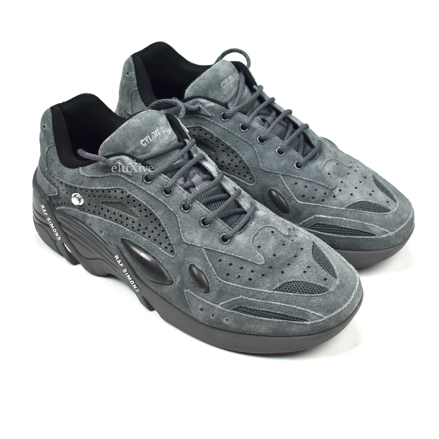 Raf Simons - Gray Suede Cylon-21 Runner Sneakers