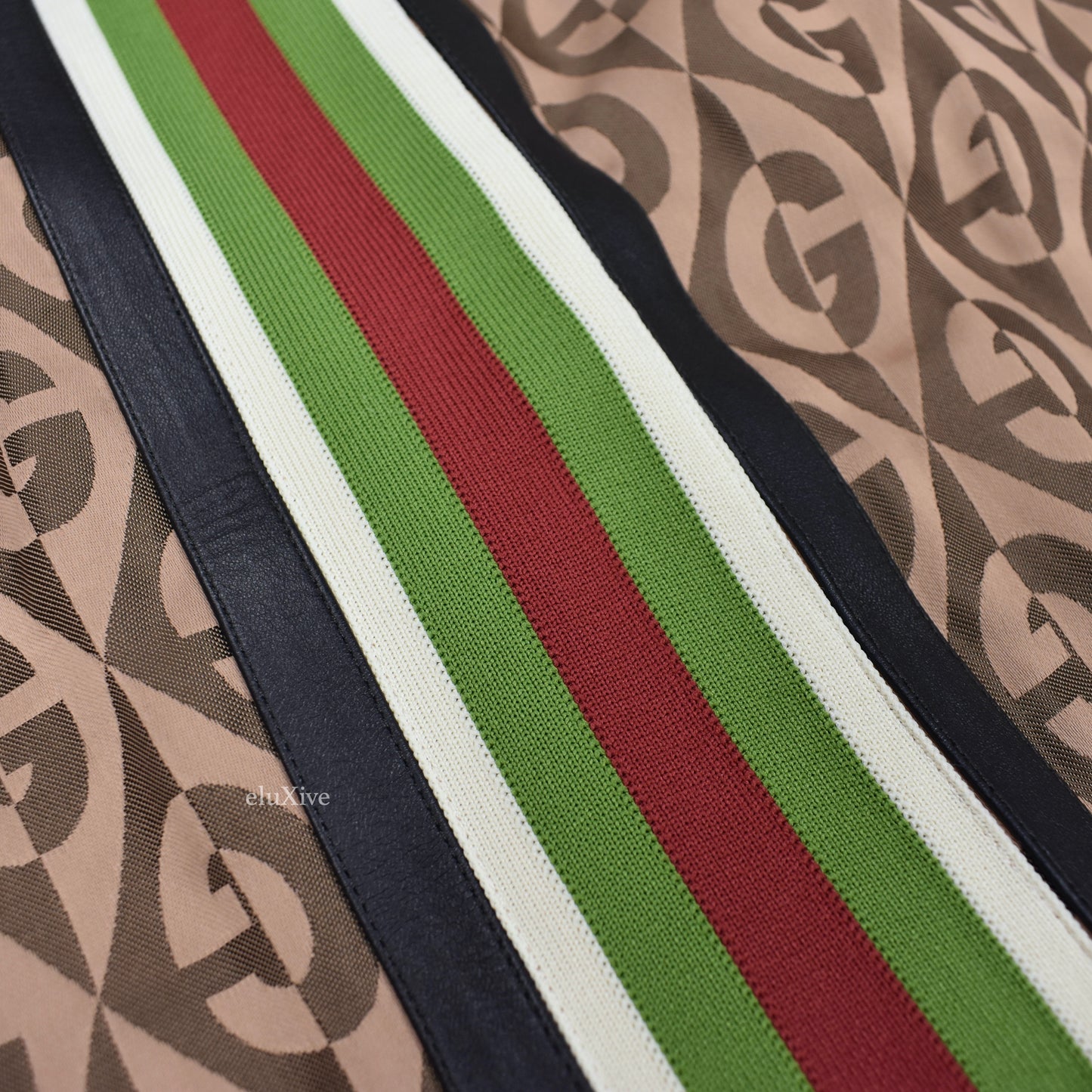 Gucci - Rhombus Monogram Woven Web Stripe Shorts