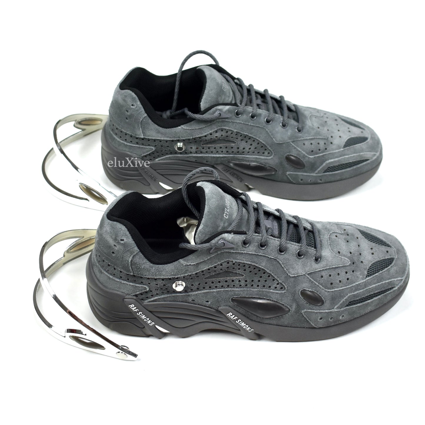 Raf Simons - Gray Suede Cylon-21 Runner Sneakers