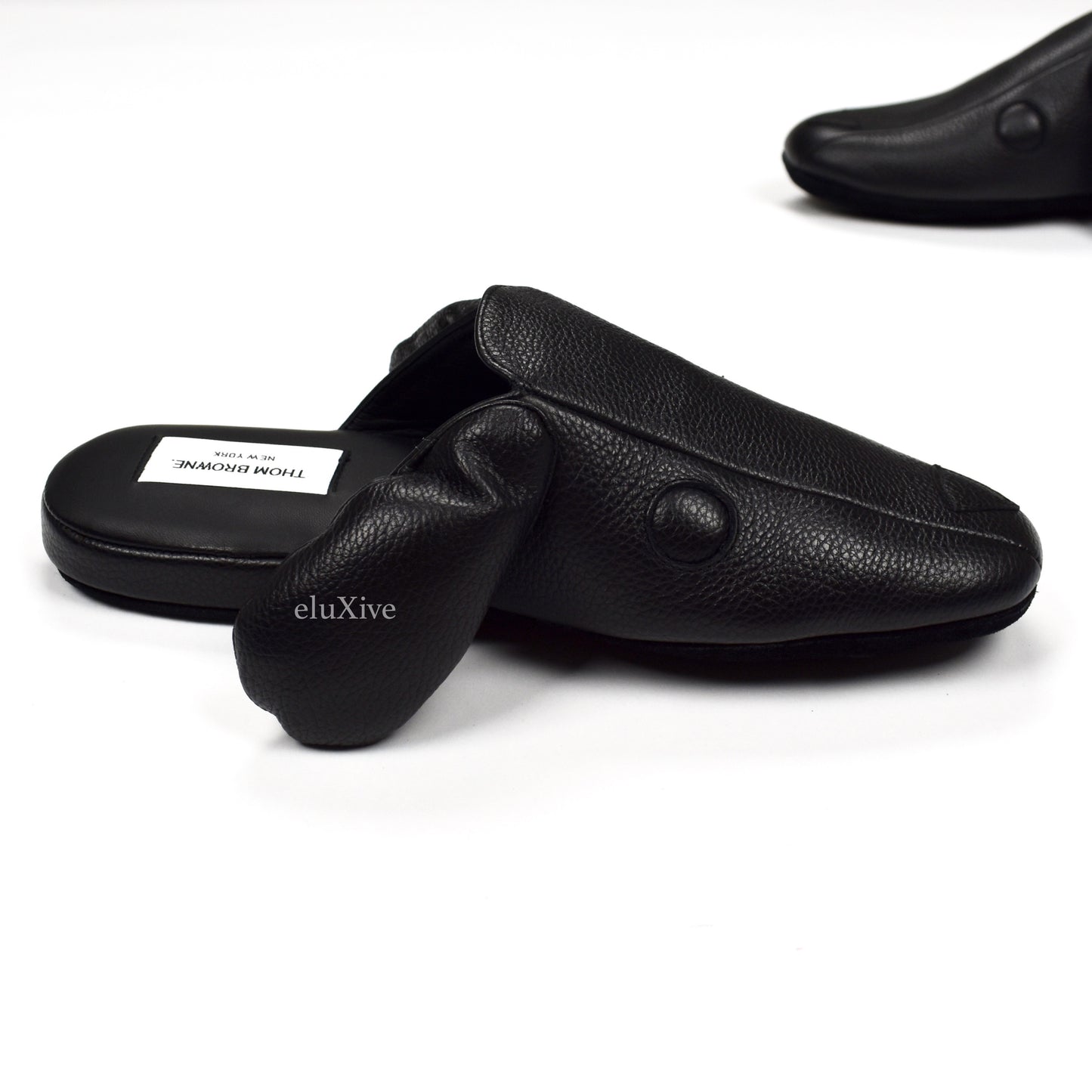 Thom Browne - Black Leather 'Hector' Dog Slippers