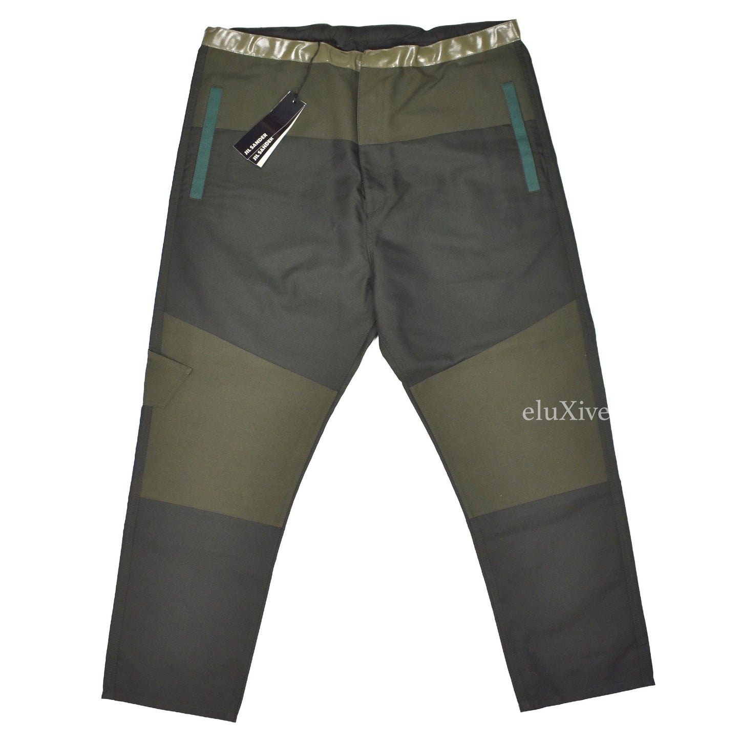 Jil Sander - Olive Patchwork Military Fabric Pants