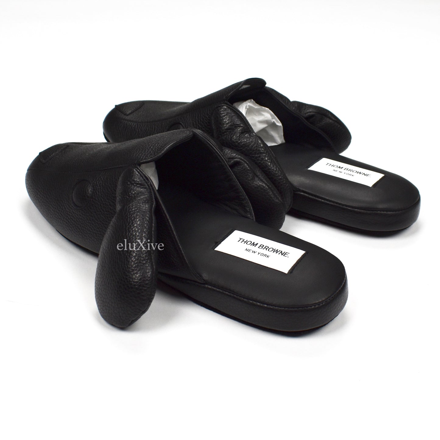 Thom Browne - Black Leather 'Hector' Dog Slippers