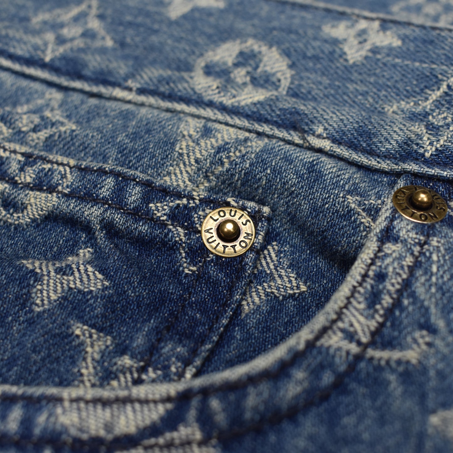 Louis Vuitton x Supreme - Monogram Denim Blue Jeans