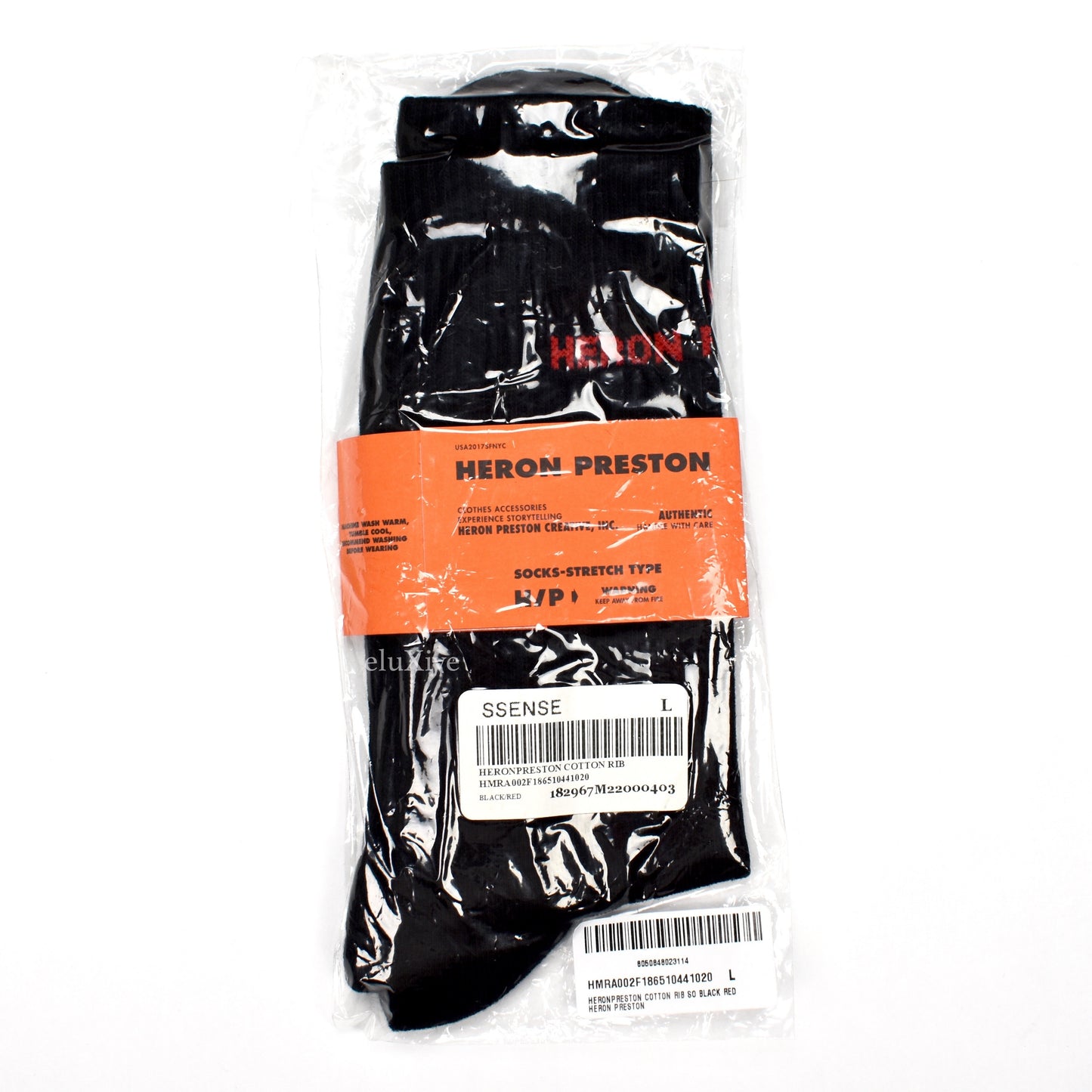 Heron Preston - Black Logo Knit Socks