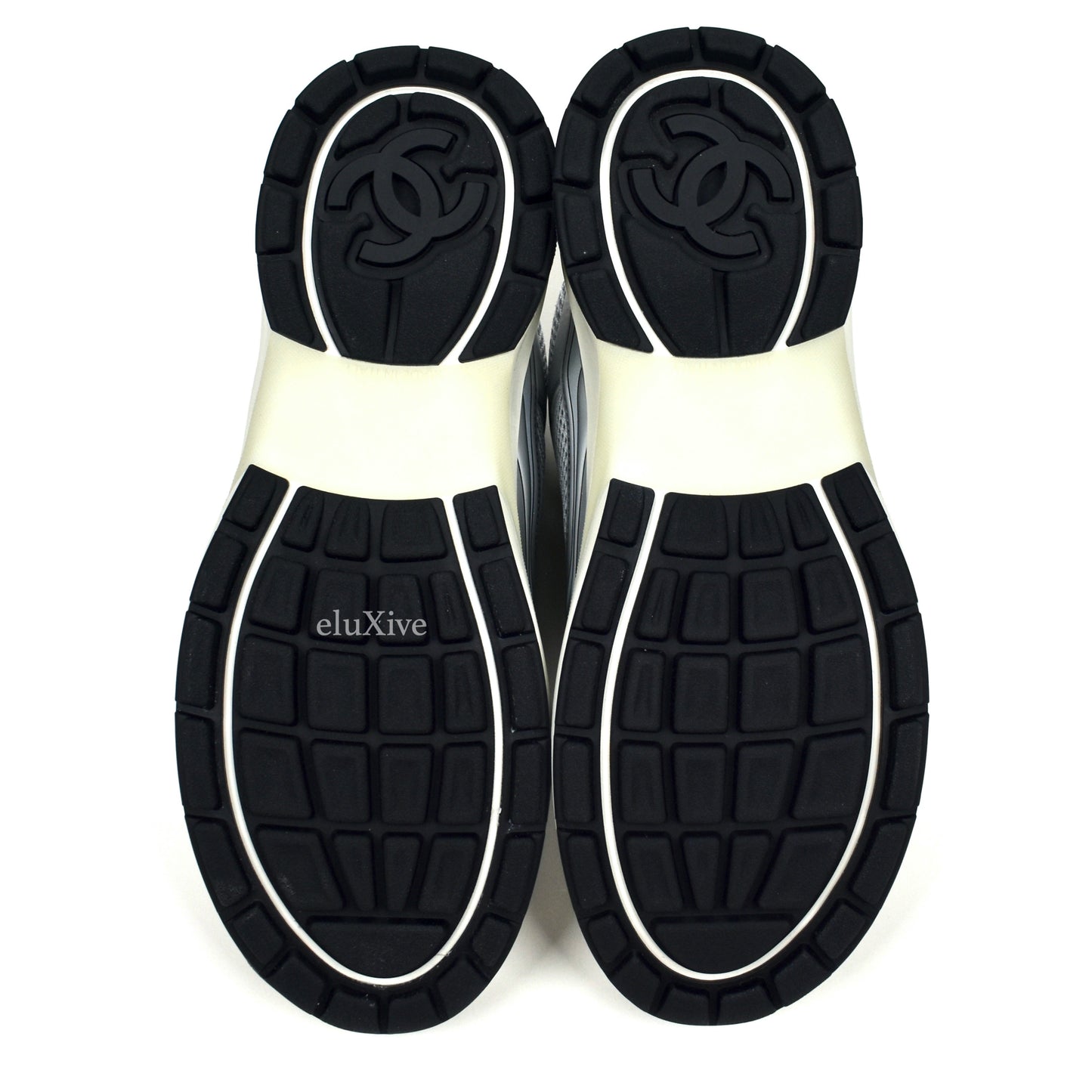 Chanel - Classic Monogram Logo Trainer (Metallic Silver)