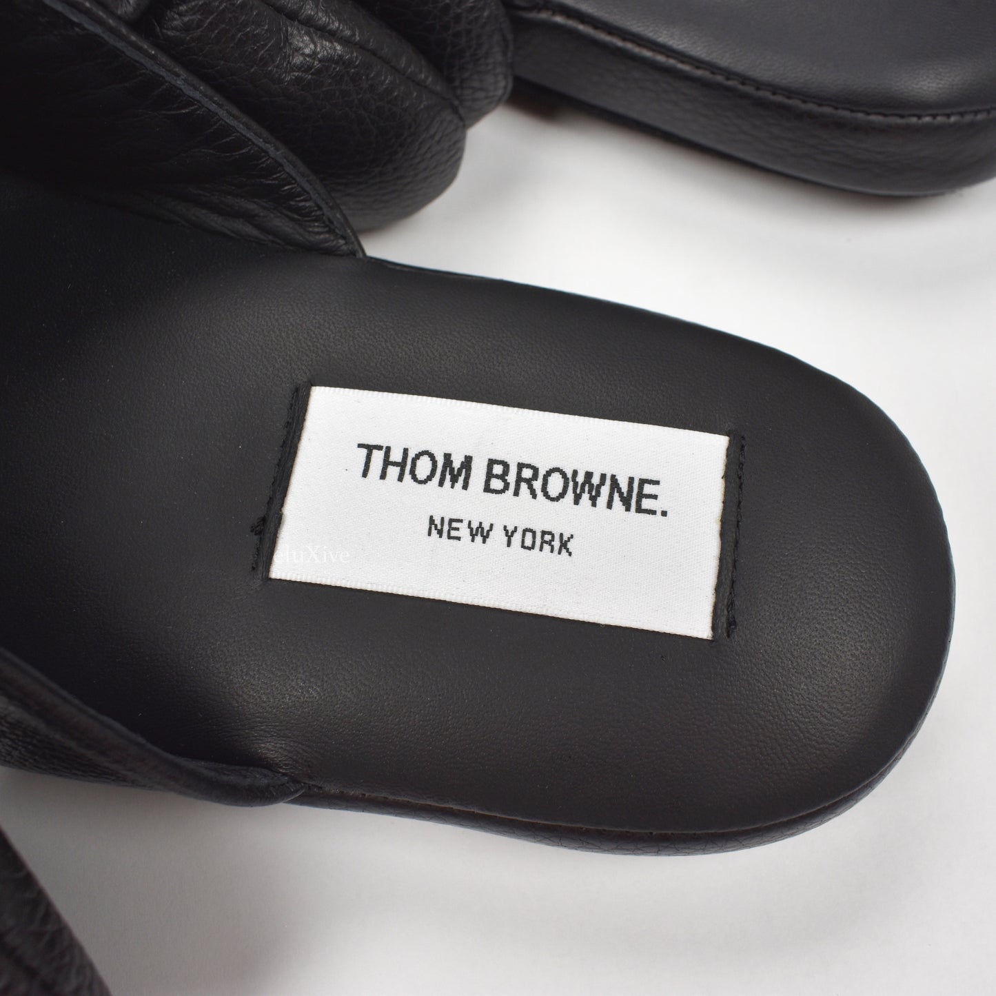 Thom Browne - Black Leather 'Hector' Dog Slippers