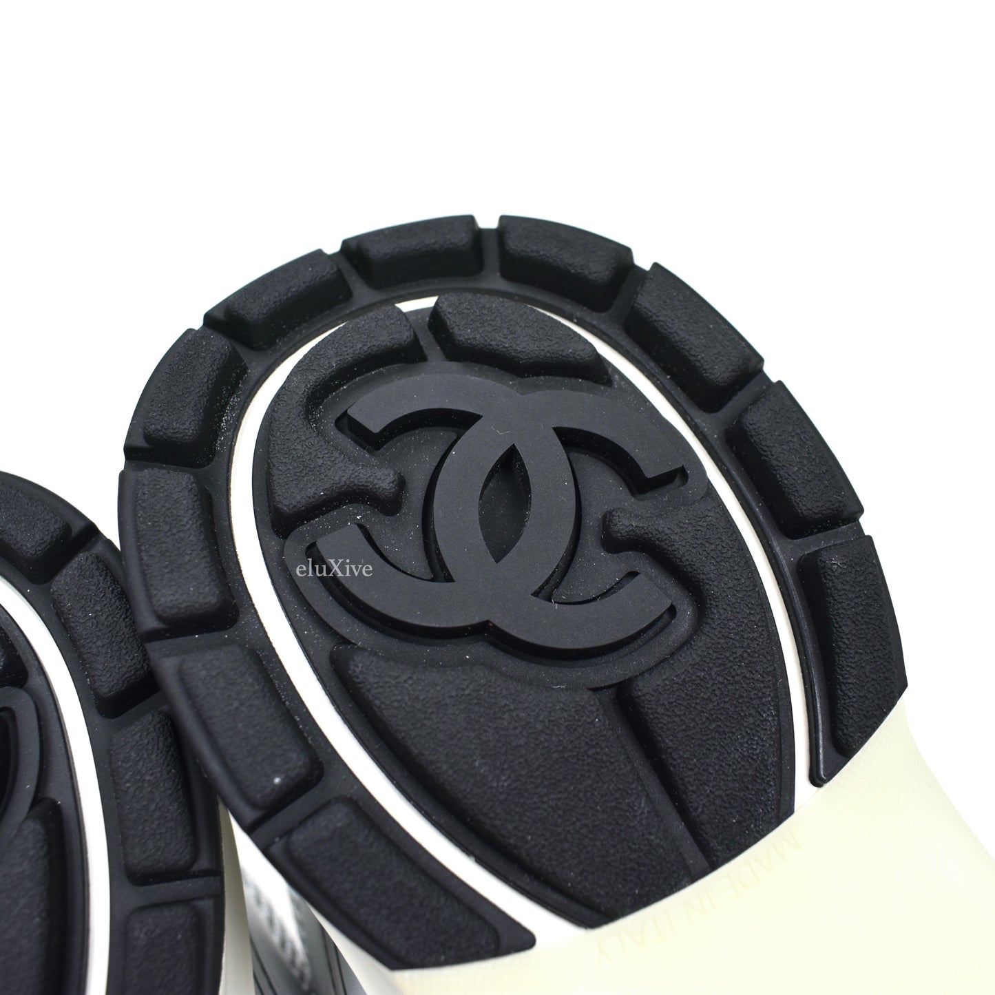 Chanel - Classic Monogram Logo Trainer (Metallic Silver)