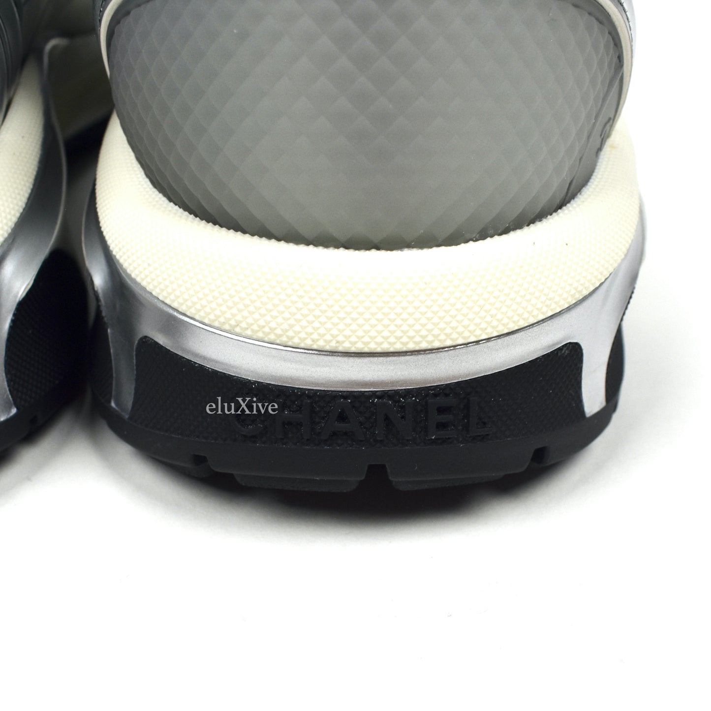 Chanel - Classic Monogram Logo Trainer (Metallic Silver)