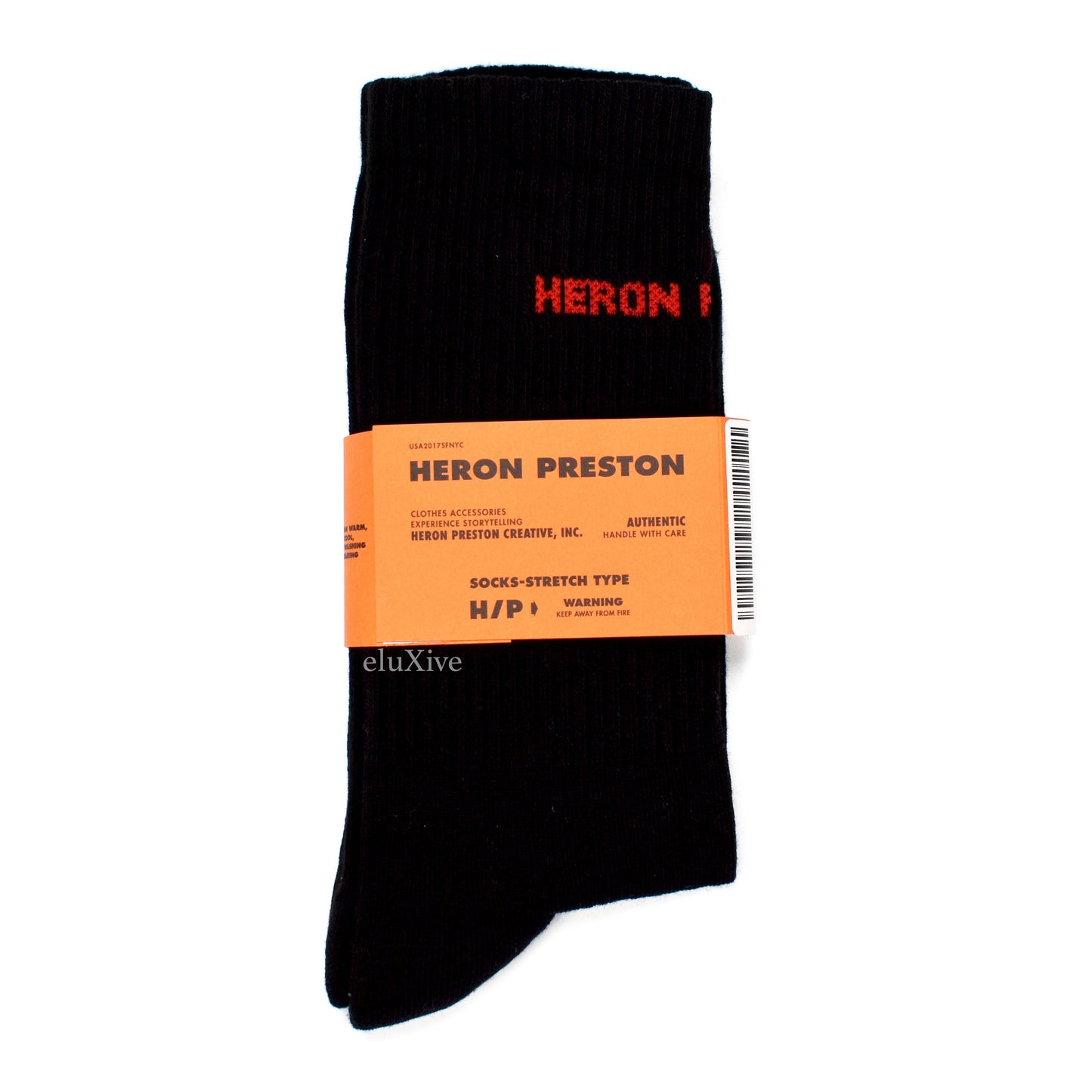 Heron Preston - Black Logo Knit Socks