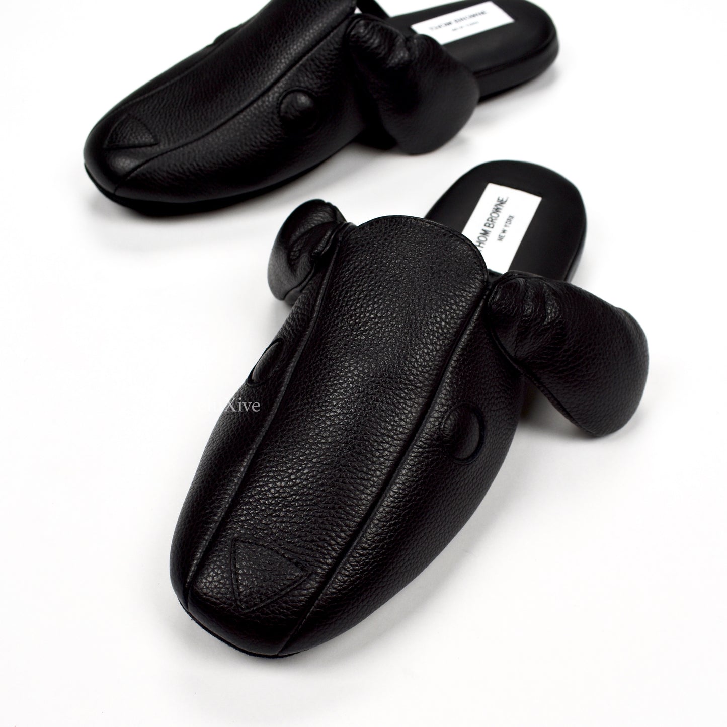 Thom Browne - Black Leather 'Hector' Dog Slippers