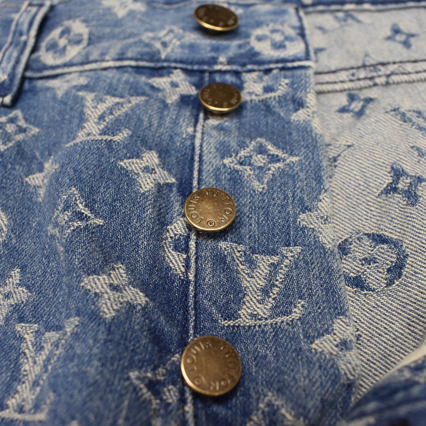 Louis Vuitton x Supreme - Monogram Denim Blue Jeans