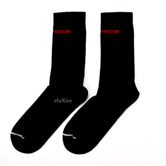 Heron Preston - Black Logo Knit Socks