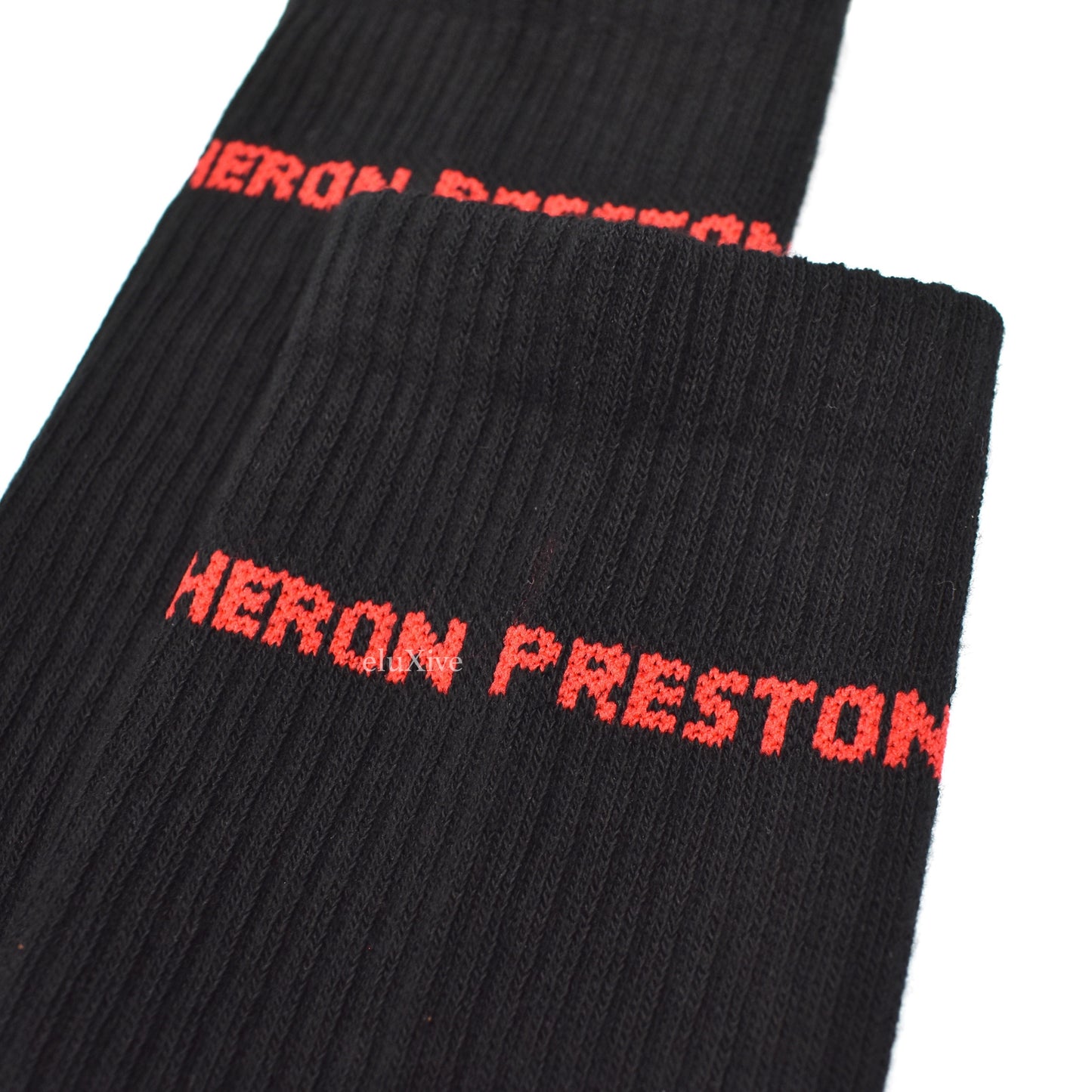 Heron Preston - Black Logo Knit Socks