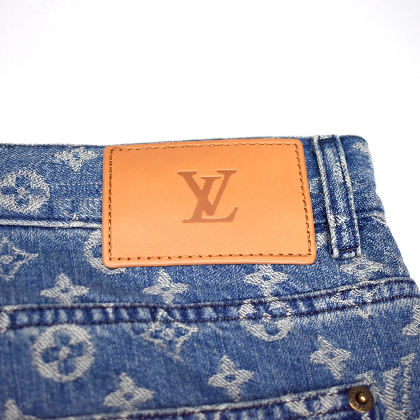 Louis Vuitton x Supreme - Monogram Denim Blue Jeans
