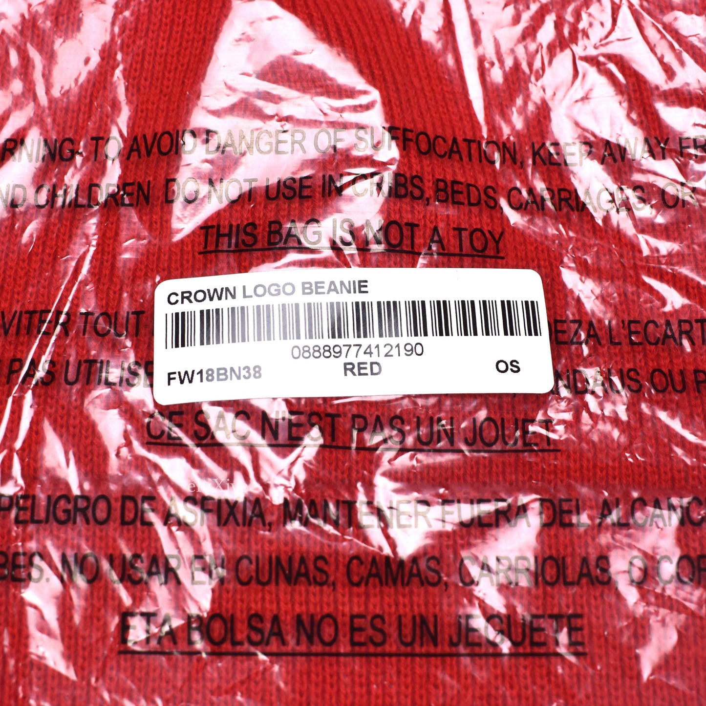 Supreme - Red Crown Logo Beanie