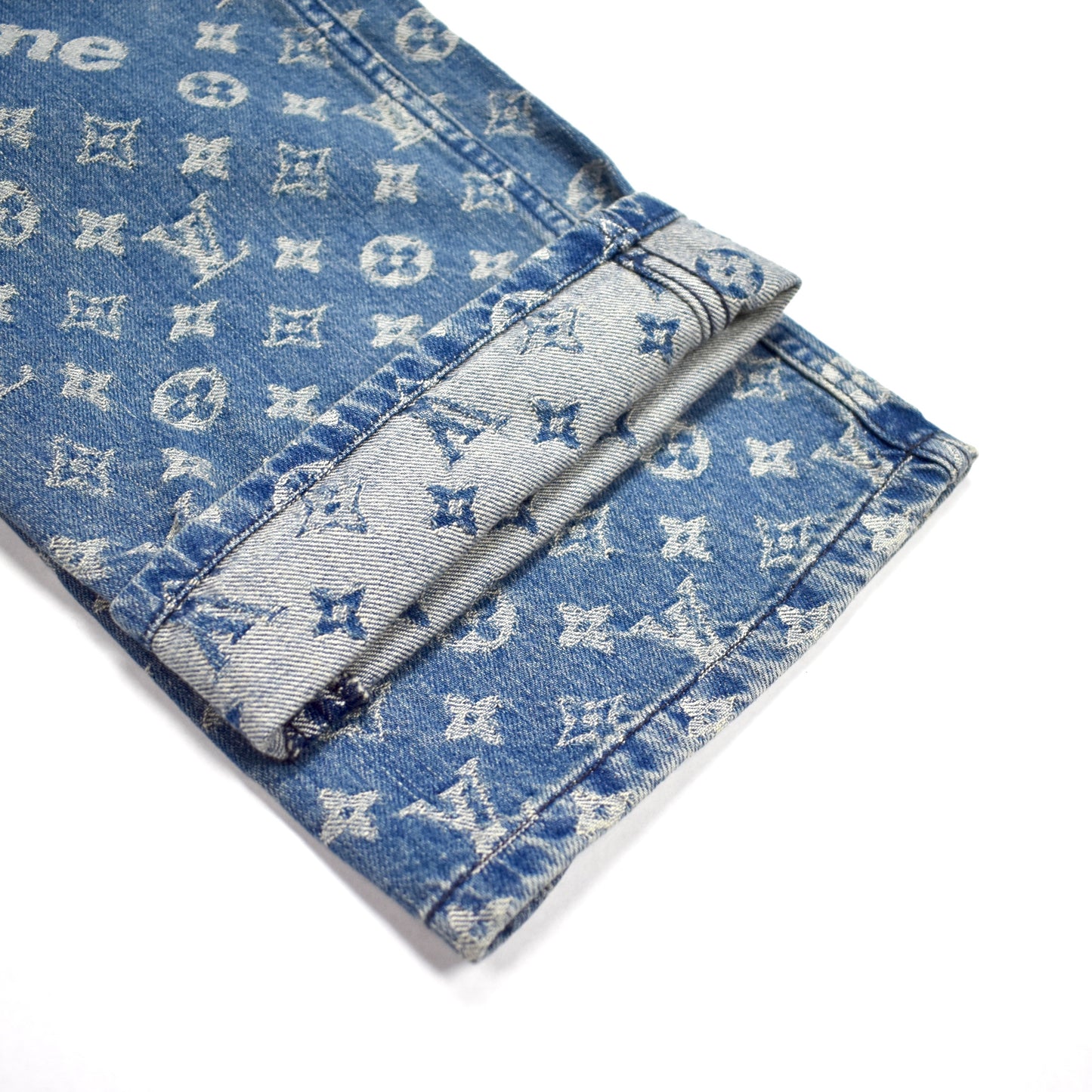 Louis Vuitton x Supreme - Monogram Denim Blue Jeans