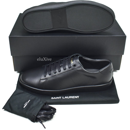 Saint Laurent - Black Leather SL 01 Low Top Sneakers