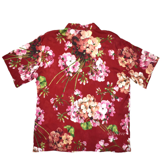 Gucci - Red Blooms Print Viscose Shirt