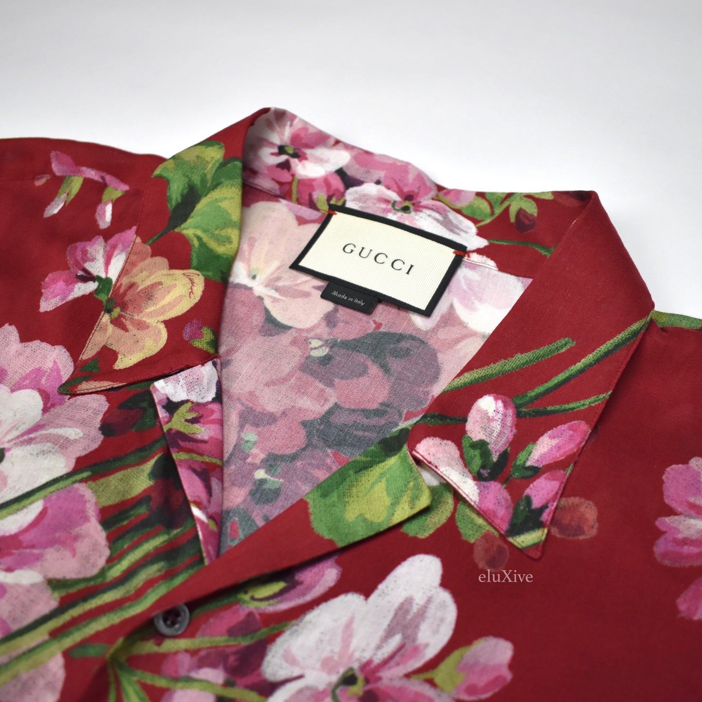 Gucci - Red Blooms Print Viscose Shirt