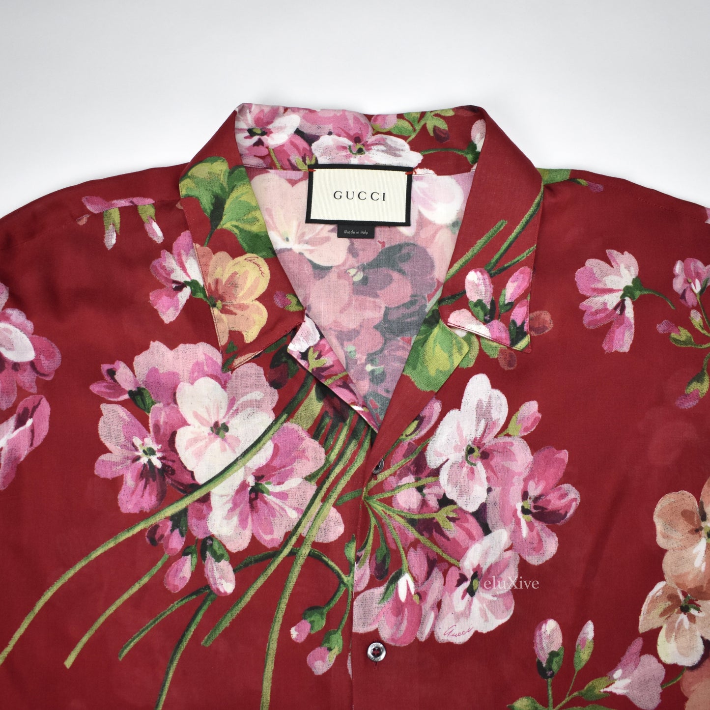 Gucci - Red Blooms Print Viscose Shirt