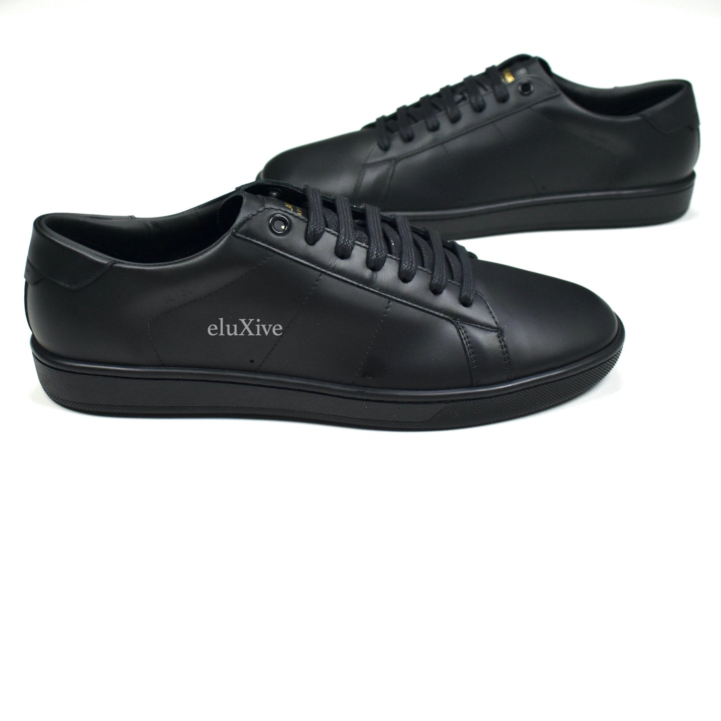 Saint Laurent - Black Leather SL 01 Low Top Sneakers