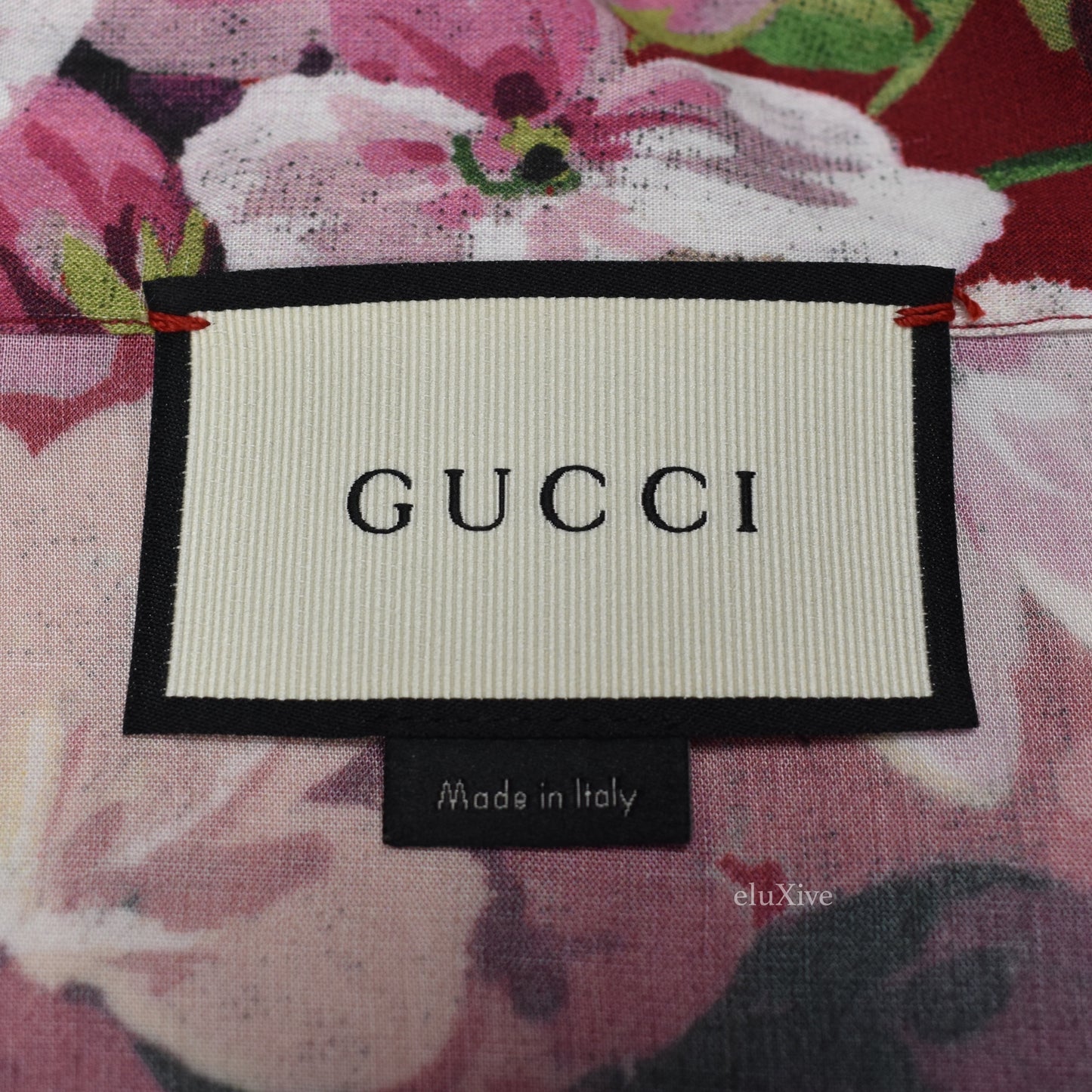 Gucci - Red Blooms Print Viscose Shirt