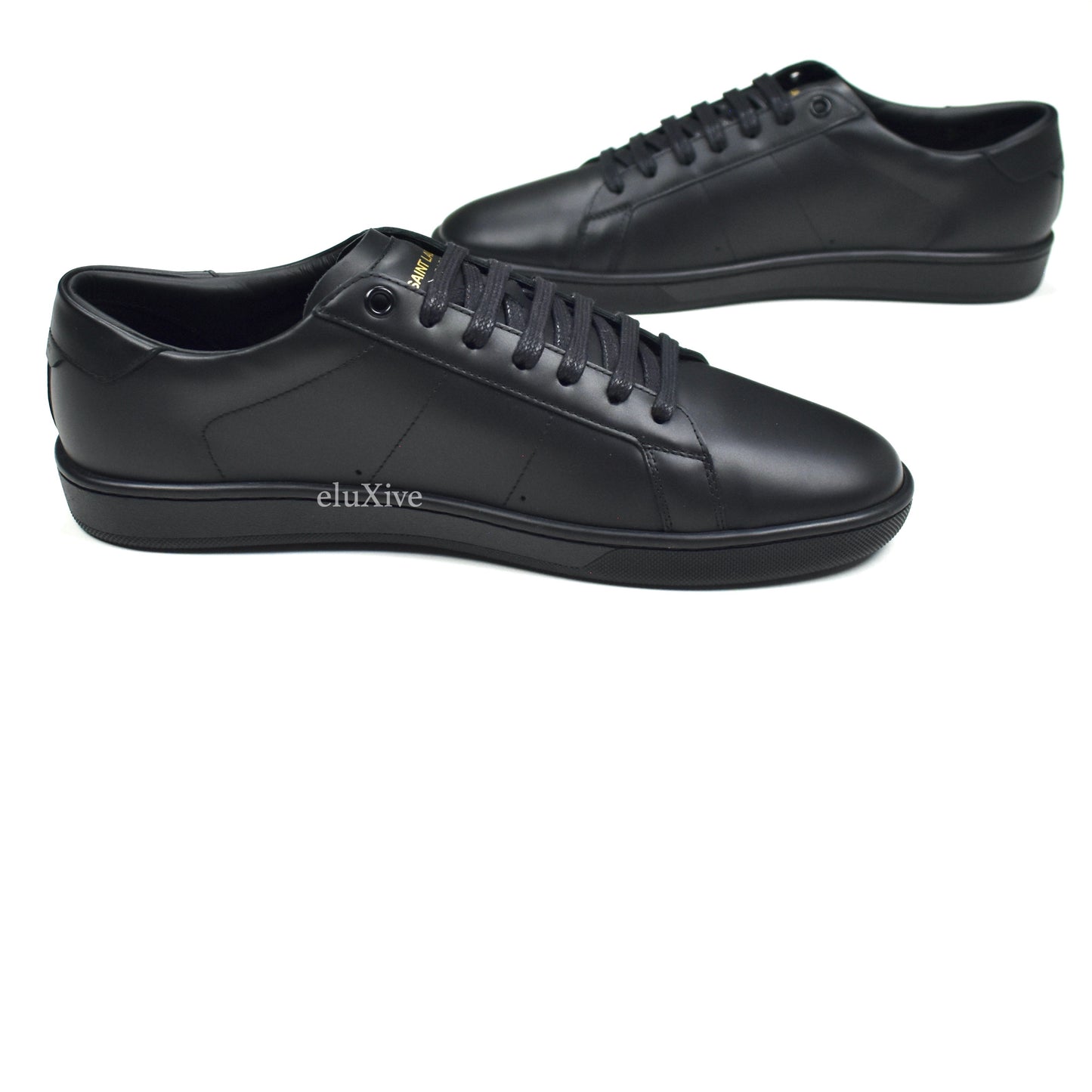 Saint Laurent - Black Leather SL 01 Low Top Sneakers