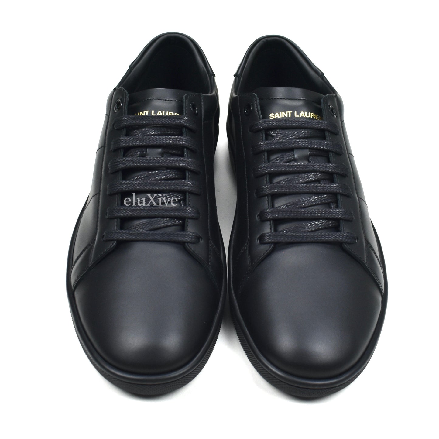 Saint Laurent - Black Leather SL 01 Low Top Sneakers