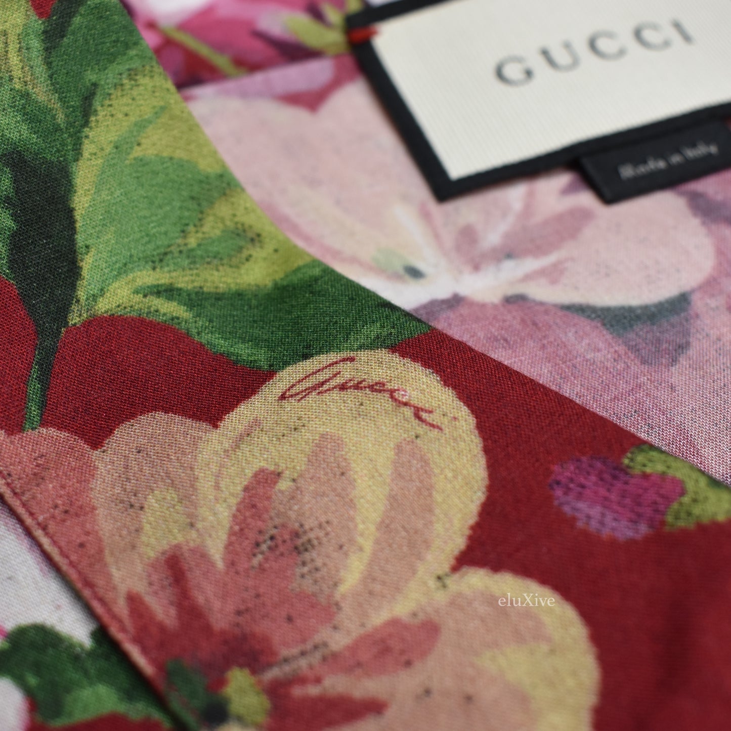 Gucci - Red Blooms Print Viscose Shirt