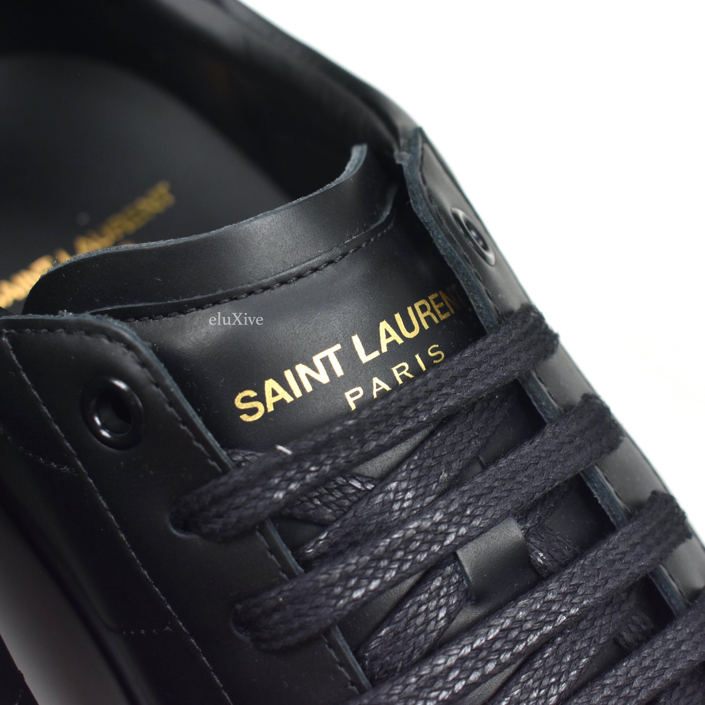 Saint Laurent - Black Leather SL 01 Low Top Sneakers