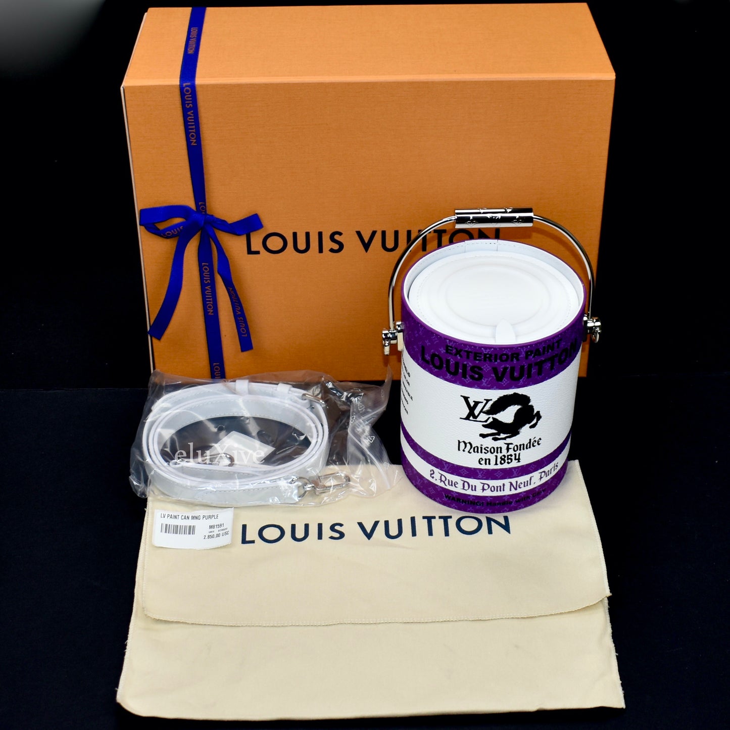 Louis Vuitton - LV Paint Gallon Can / Leather Bucket Bag (Purple)
