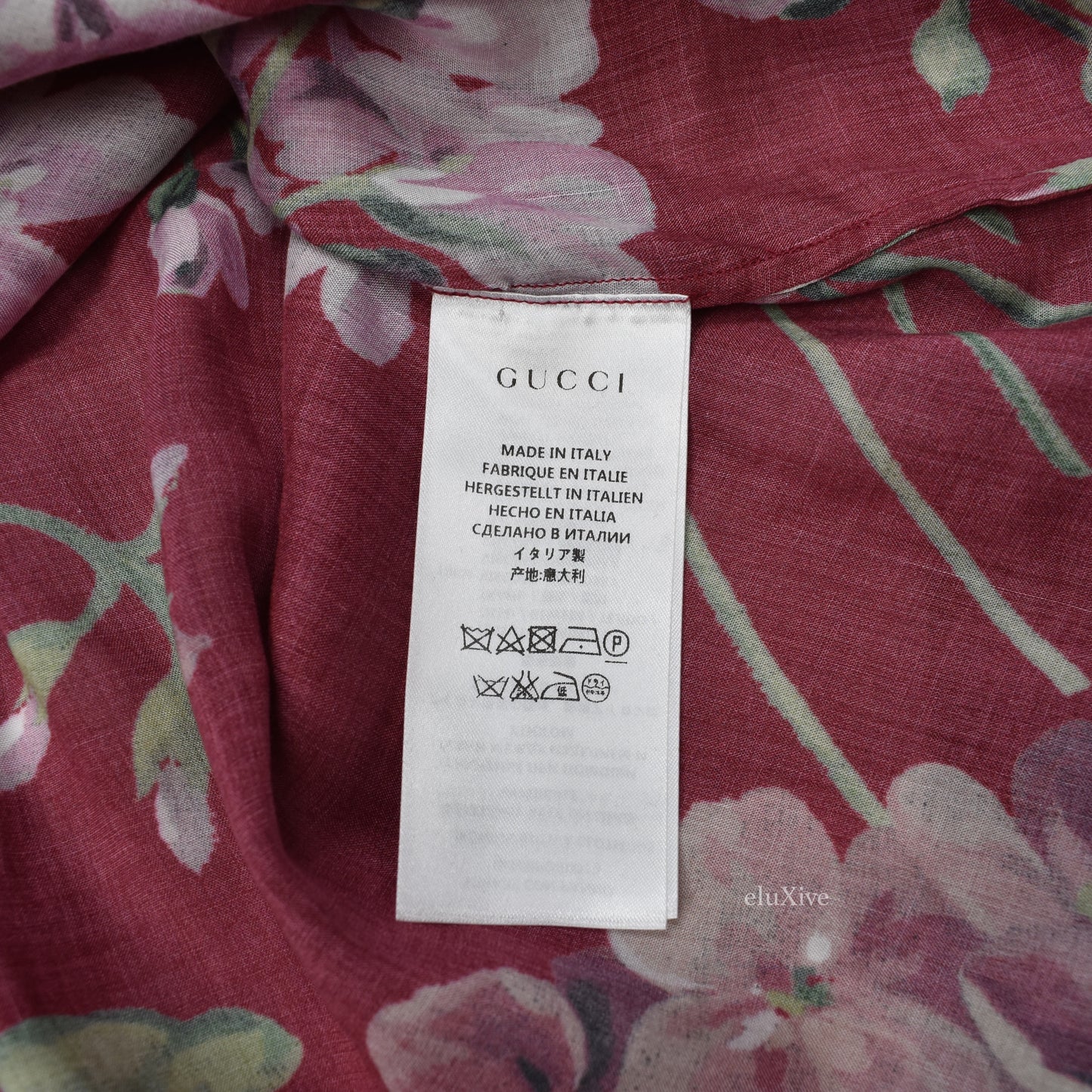 Gucci - Red Blooms Print Viscose Shirt