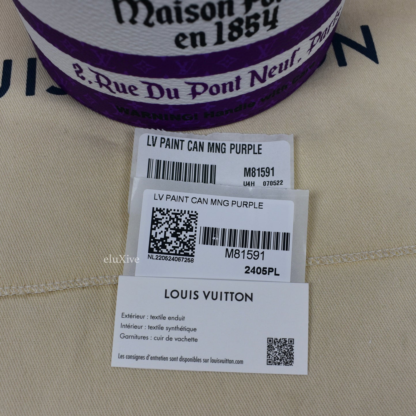 Louis Vuitton - LV Paint Gallon Can / Leather Bucket Bag (Purple)