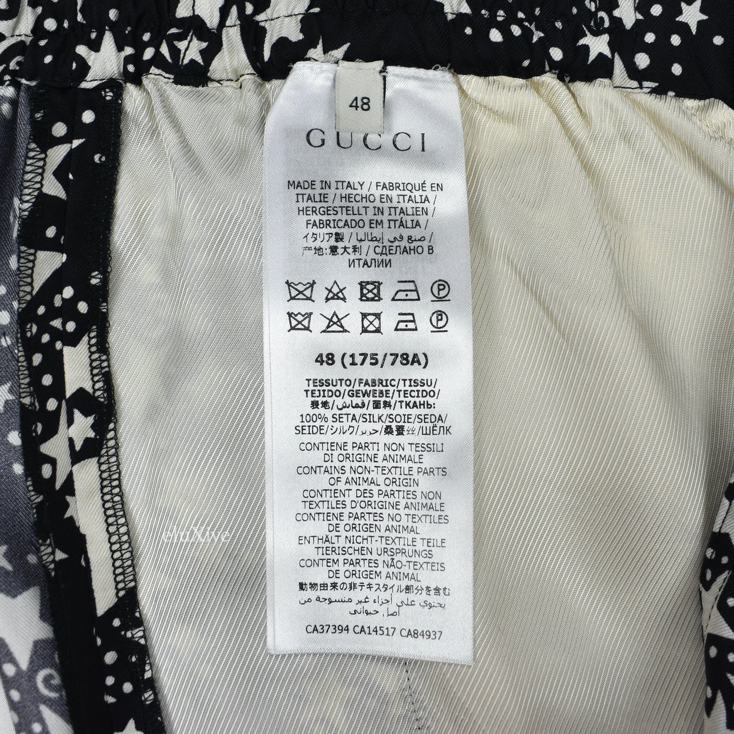 Gucci - Black GG Stars Print Silk Shorts