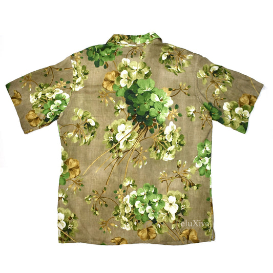Gucci - Beige Blooms Print Viscose Shirt