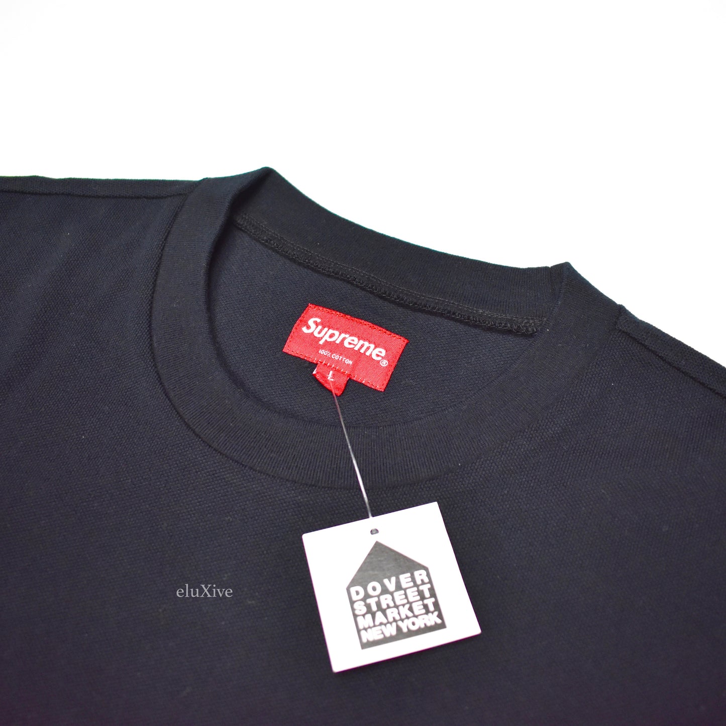 Supreme - Black Shadow Stripe Logo T-Shirt
