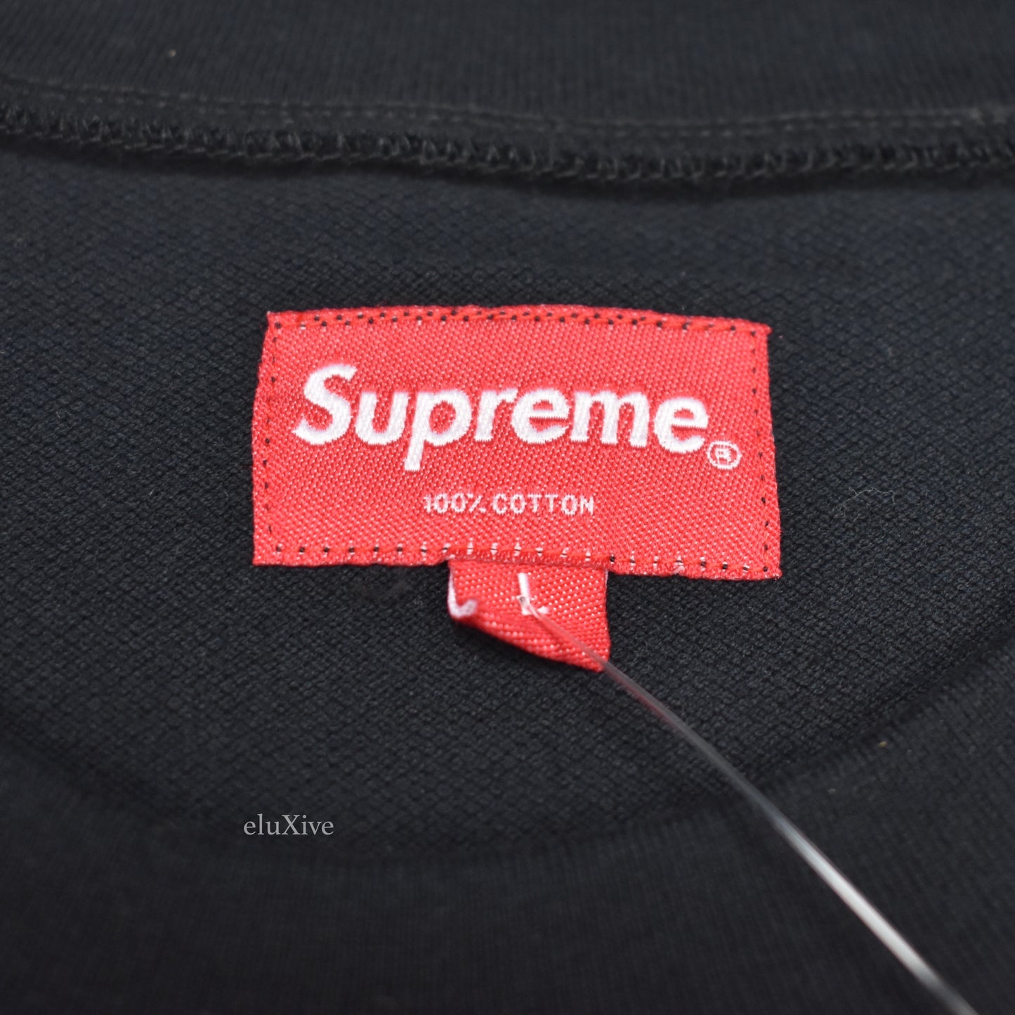 Supreme - Black Shadow Stripe Logo T-Shirt