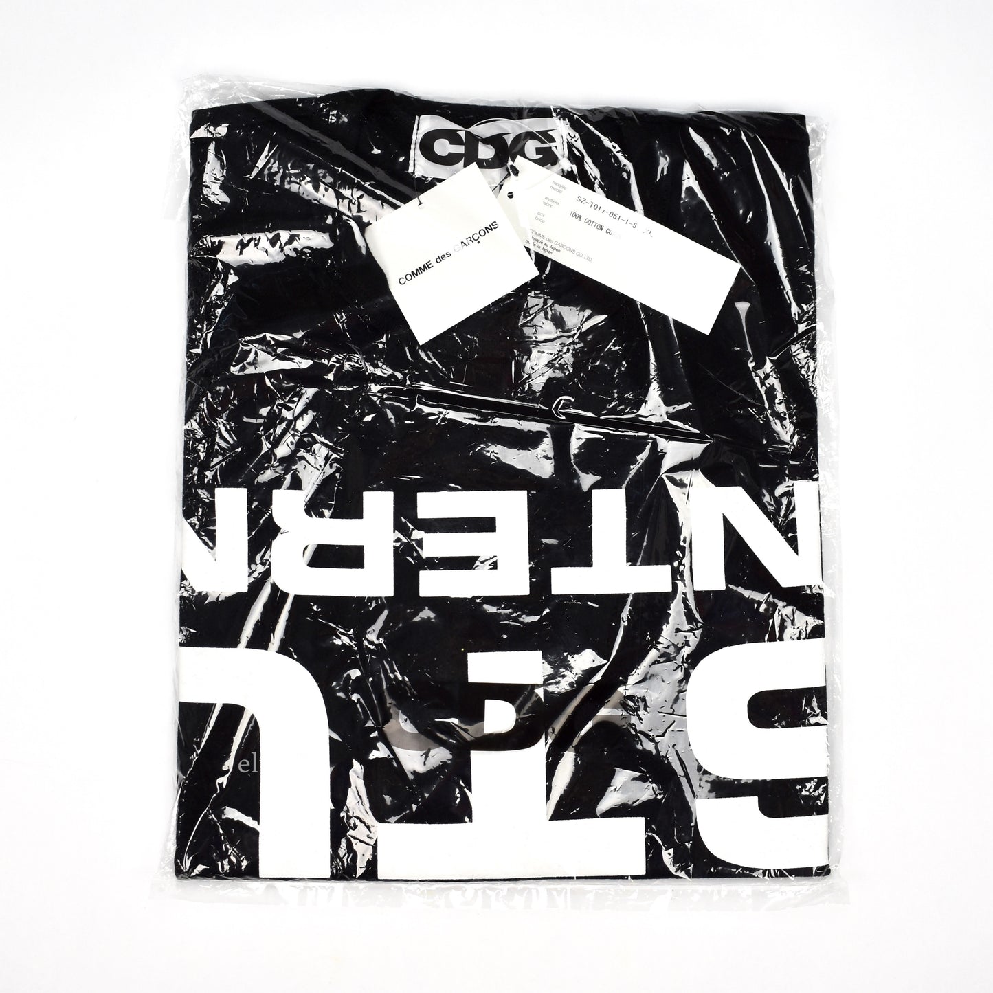 Comme des Garcons x Stussy - Black Logo Print T-Shirt