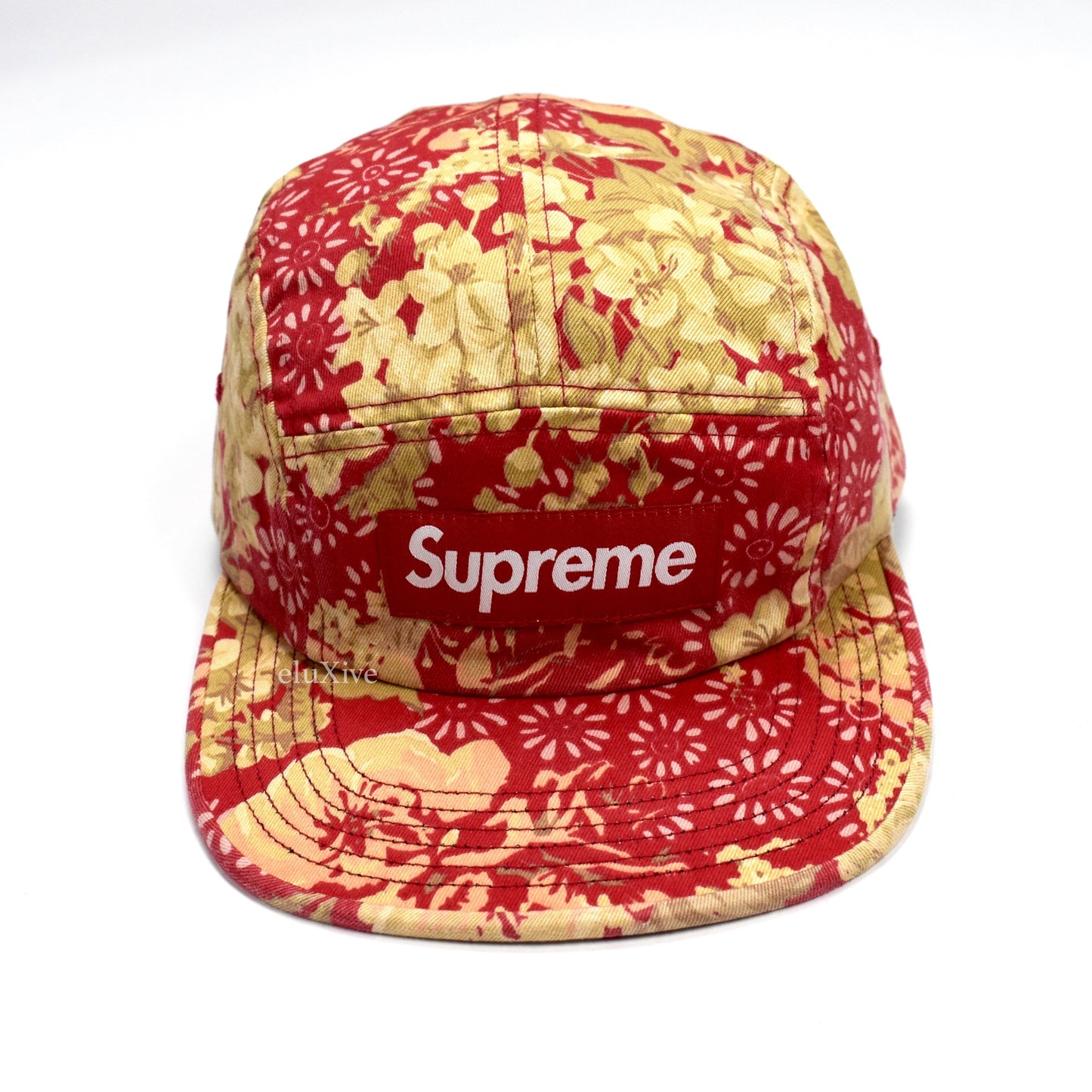 Supreme - Red Box Logo Floral Chino Hat