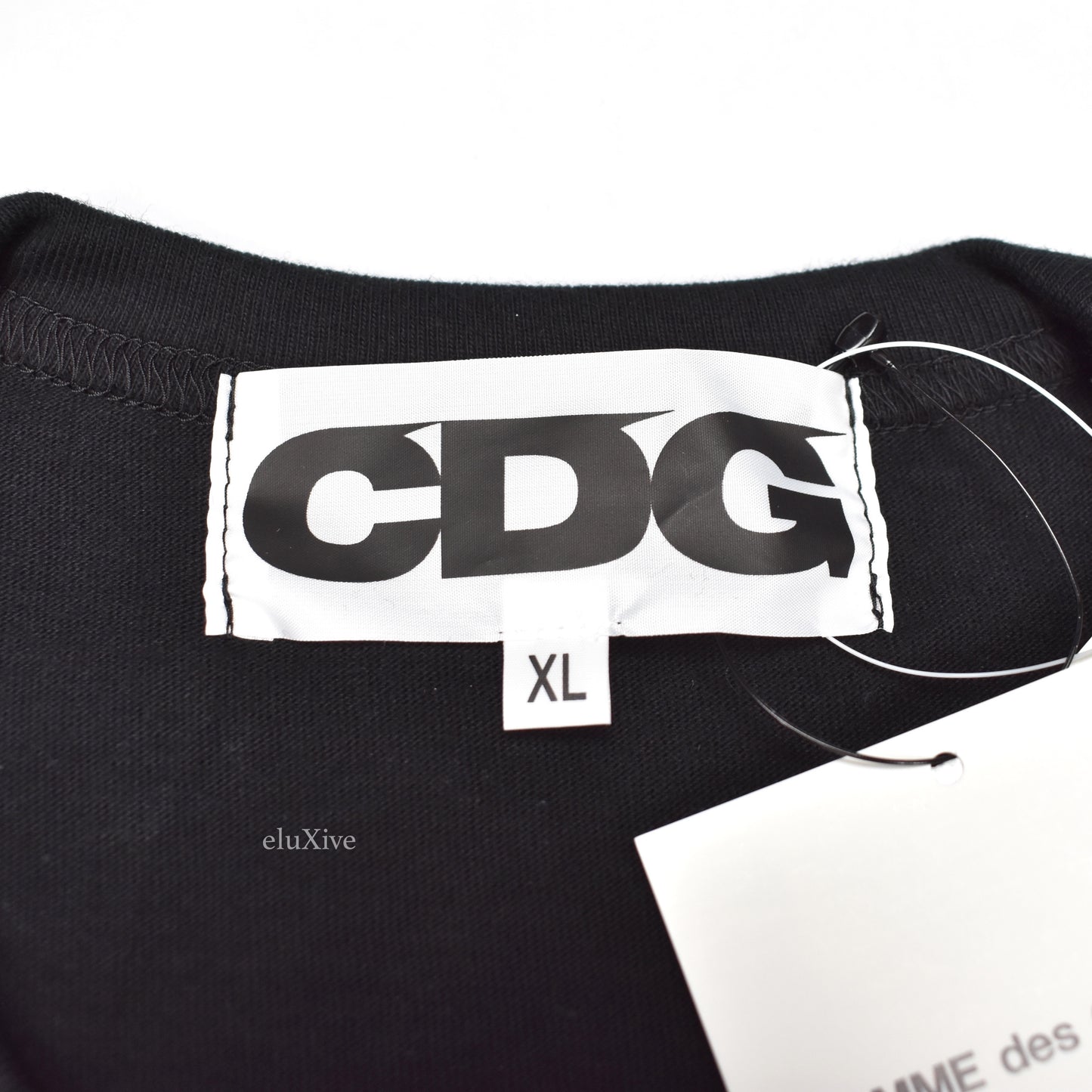 Comme des Garcons x Stussy - Black Logo Print T-Shirt