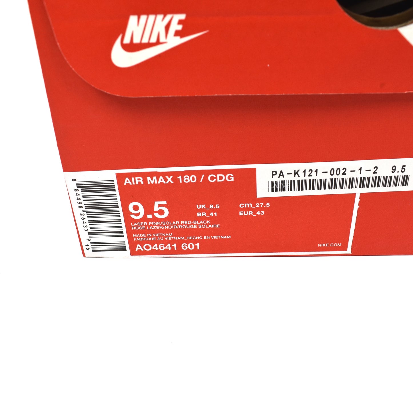 Comme des Garcons x Nike - Air Max 180 CDG (Black)