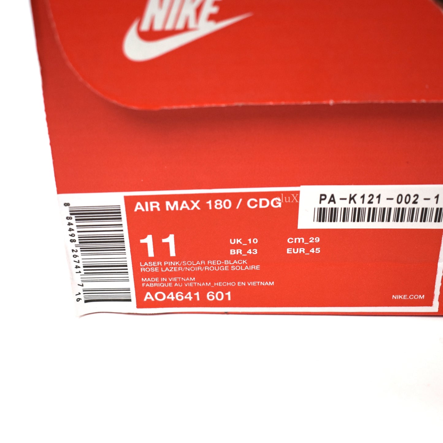 Comme des Garcons x Nike - Air Max 180 CDG (Black)