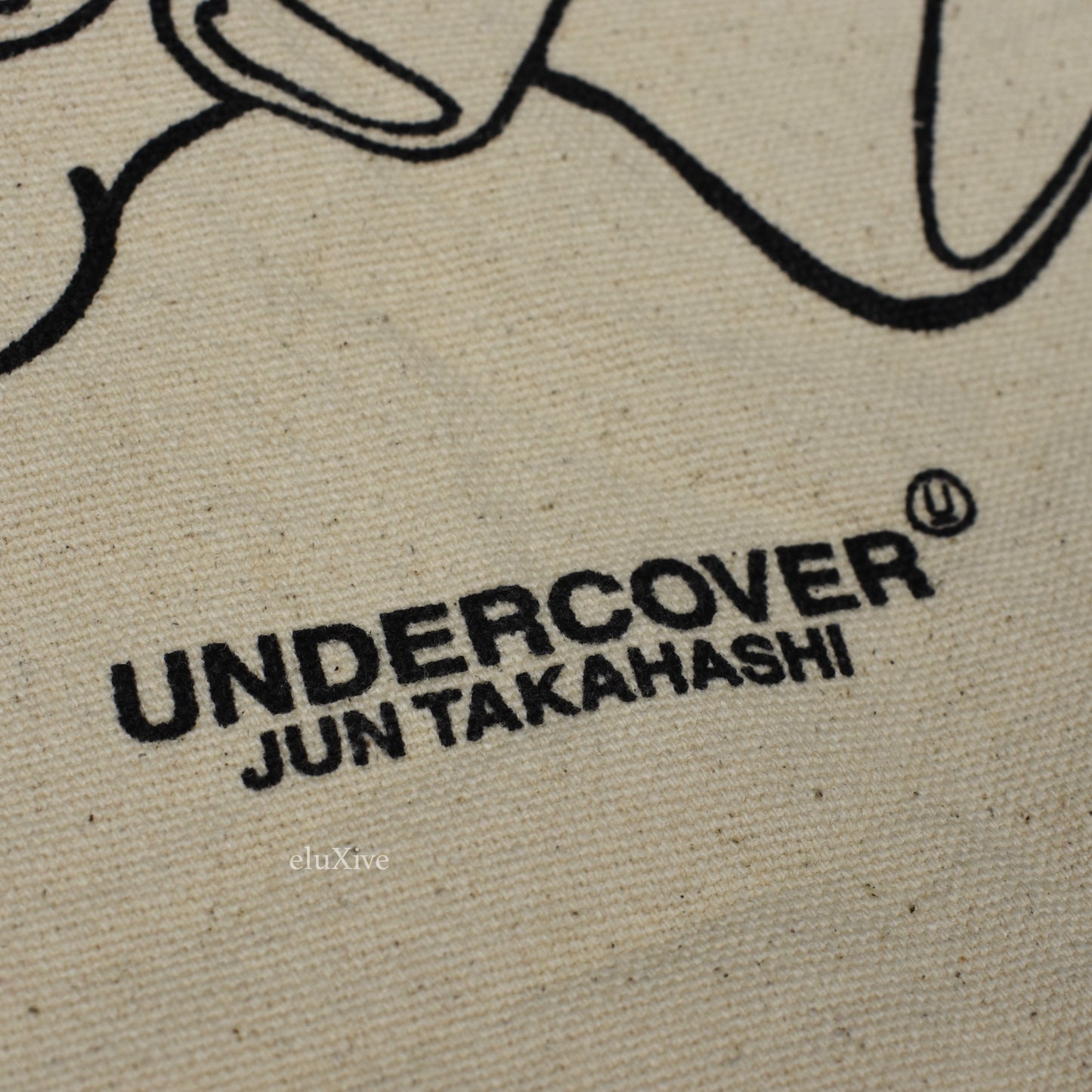 Undercover - Beige Bear Logo Tote Bag