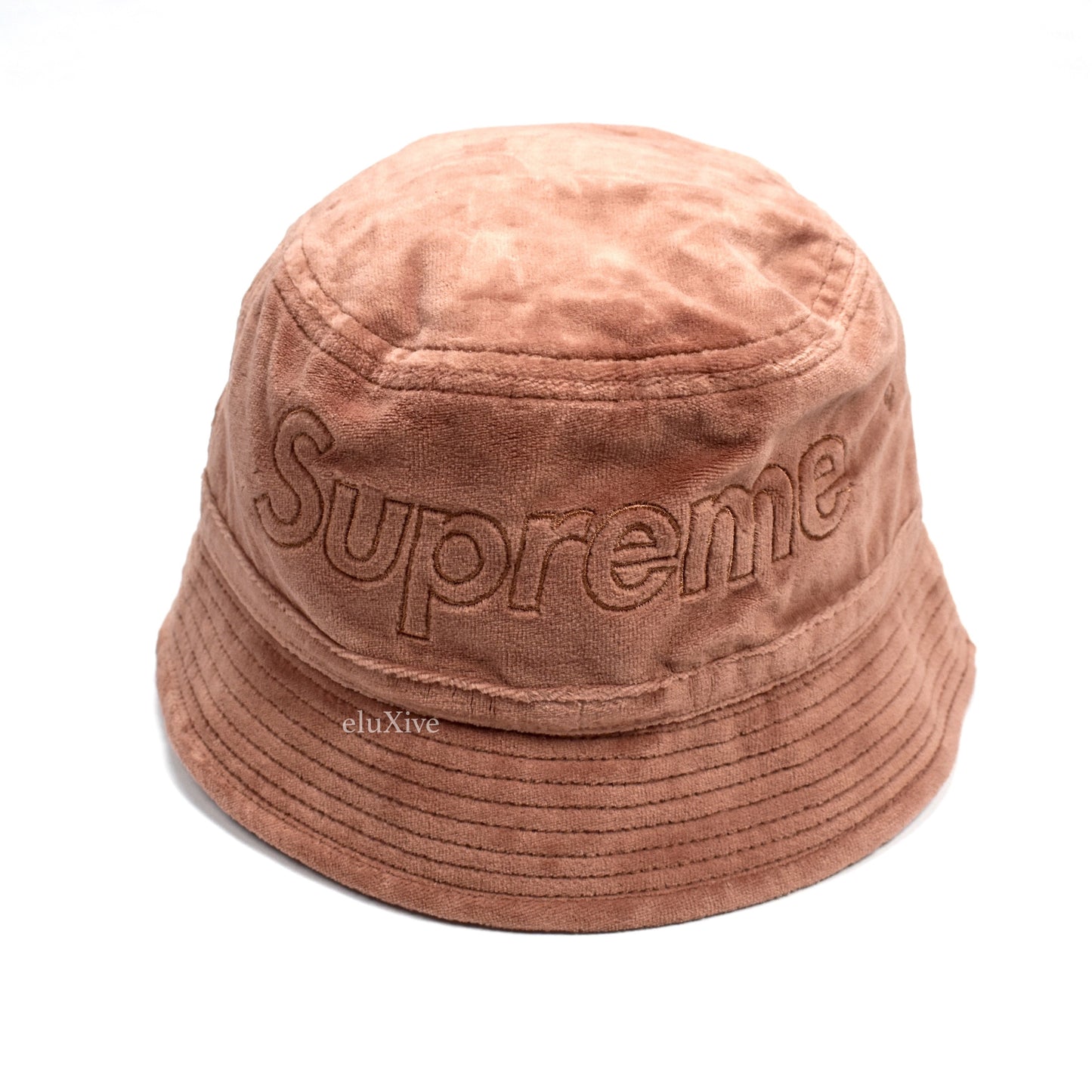 Supreme x Lacoste - Light Maroon Velour Crusher Hat
